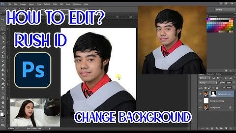 Basic Photoshop Tutorial | RUSH ID PICTURE | HOW TO CHANGE BACKGROUND