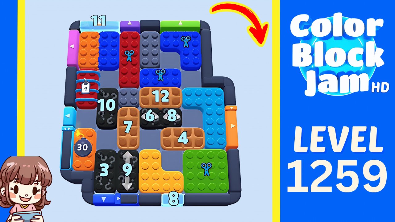 Color Block Jam Level 1259 Solution Walkthrough