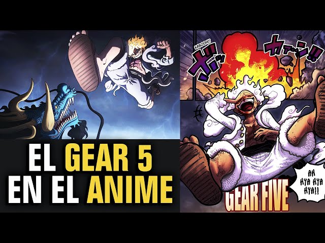 Tem gente achando que a gear 5 do Luffy ele fica com o cabelo flamejante,  está