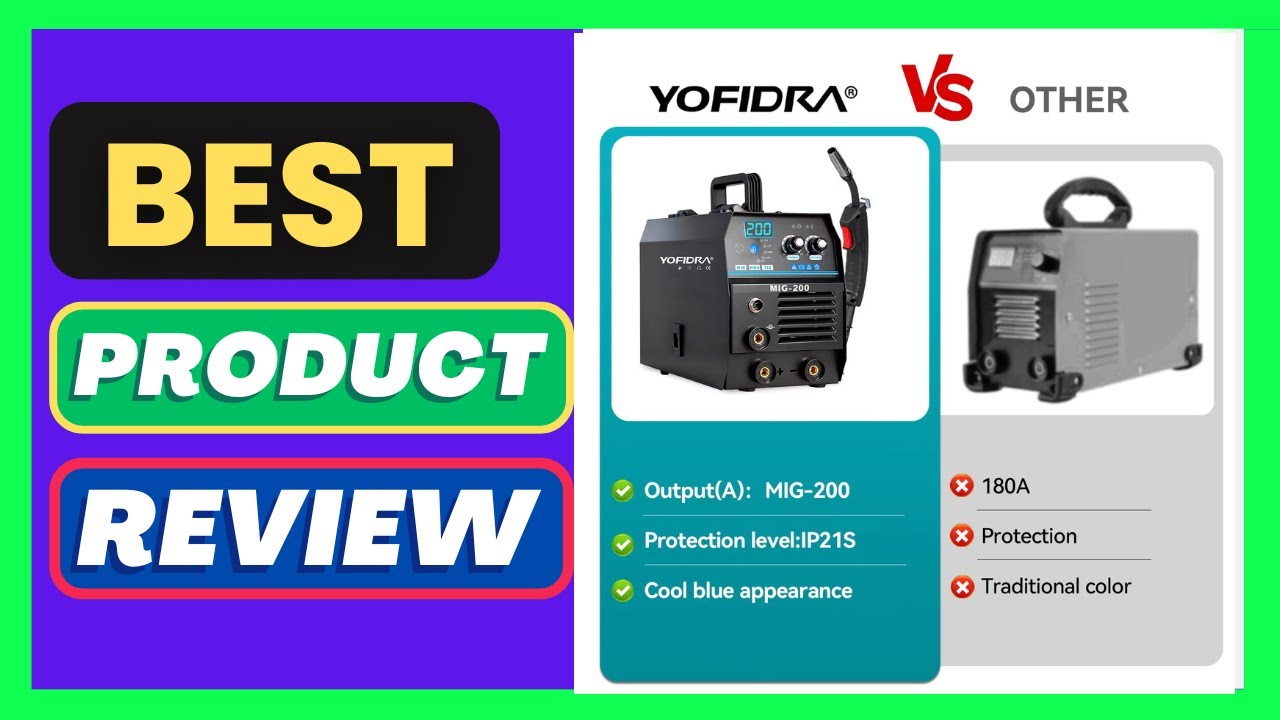 YOFIDRA No Gas 3IN1 MIG Welding Machine MIG/MMA/TIG MIG200