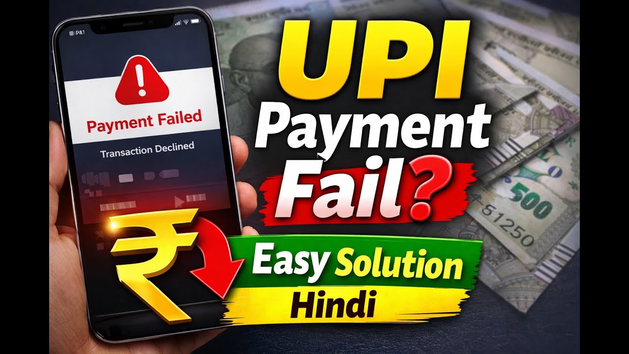 UPI Payment Fail Kyu Hota Hai? | Easy Solution Hindi 2026
