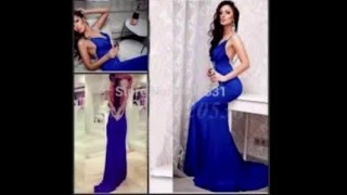 Fotos de Vestidos de Noche Azul Rey - YouTube