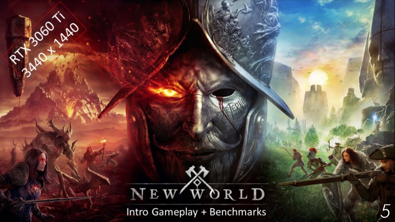 New World Intro Gameplay + Benchmarks on RTX 3060 TI @ 3440 x 1440