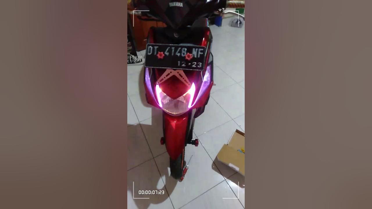 #Lampu alis LED RGB motor mio m3 - YouTube