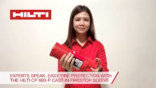 Firestopping made easier with Hilti CP 680-P Cast-in Firestop sleeve | Experts Speak