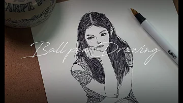 Ball point pen drawing - iris // step by step tutorial 