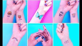 DIY TEMPORARY TATTOOS AT HOME! Fake Tattoos That Look Real COMPILATION!