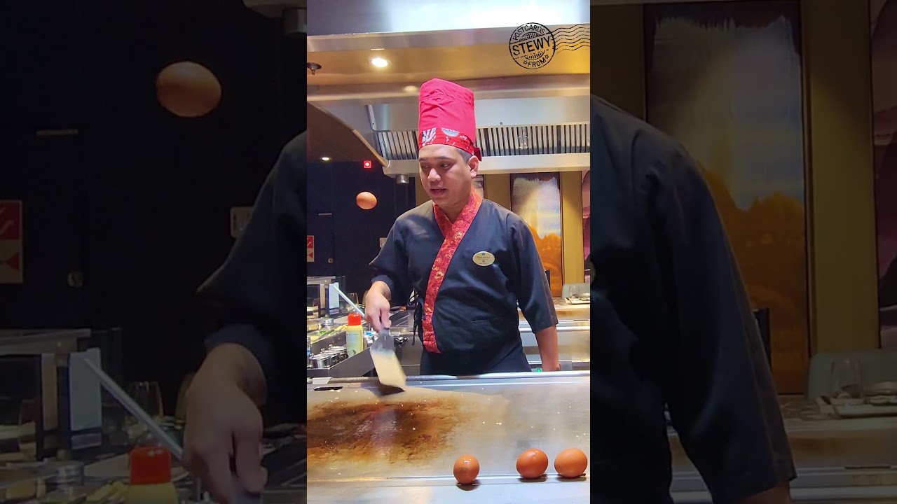 Teppanyaki on the NCL Spirit Cruise Ship in Japan