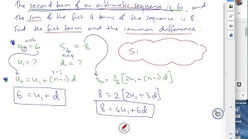Using the sum to find unknown values in an arithmetic series