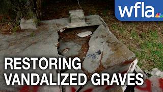 Historic cemetery vandalized, community comes together to restore the damage