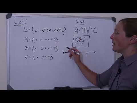 Set Theory Example: Intersection of three Events: A Intersection B Intersection C = A ∩ B ∩ C