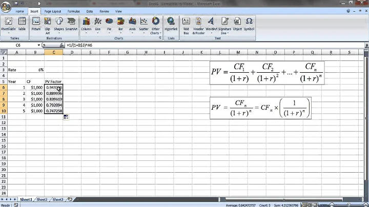 Present Value Multiple Cash Flows in Excel