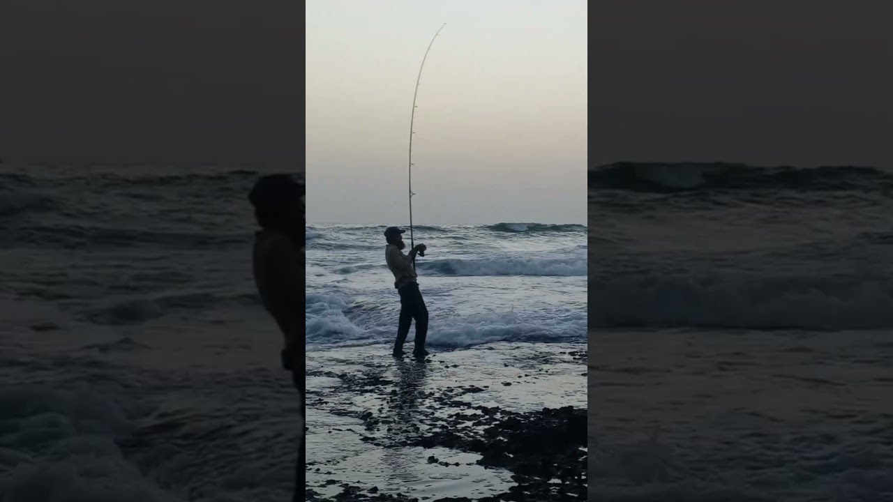 Surfcasting fishing Mubarak village (Surf Fishing Video)