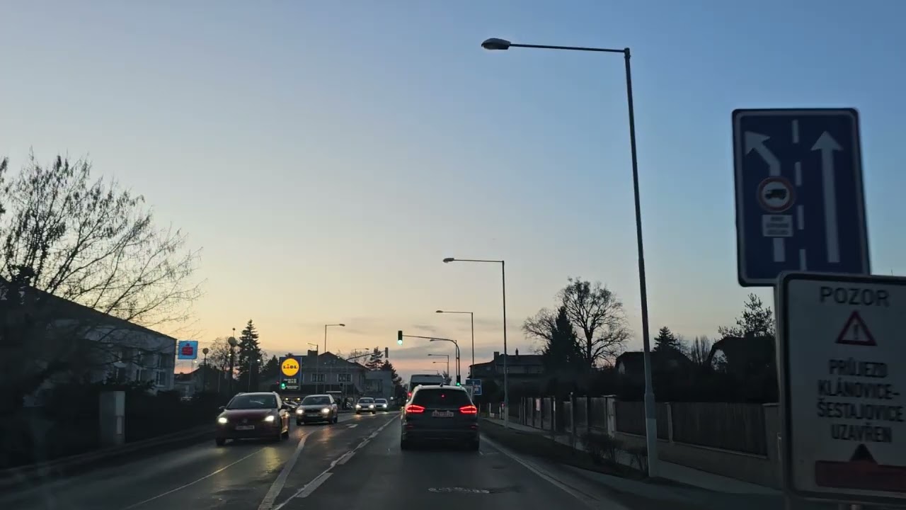 🚗 Rostoklaty → Prague Běchovice | Calm Night Drive | 4K | No Commentary