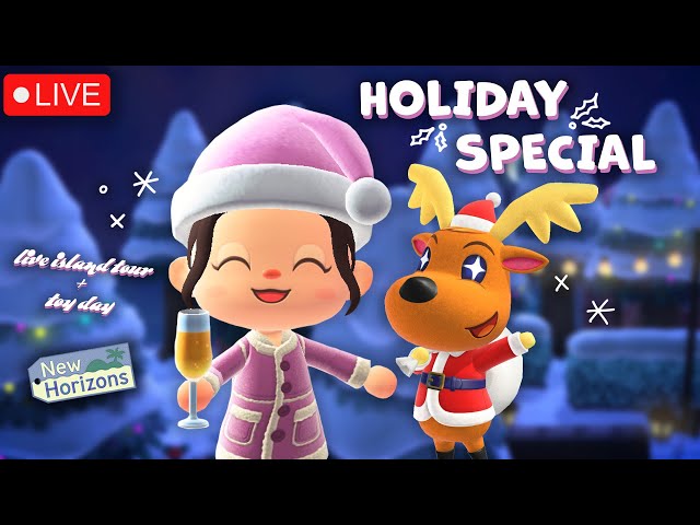 🔴 ALMOST SKYLER HOLIDAY SPECIAL | finishing my island, toy day event, u0026 live island tour! class=
