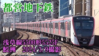 ＜都営地下鉄＞浅草線5500形5525F 鮫洲　2024/3/9撮影／Toei Asakusa Line 5500 series 5525F Samezu