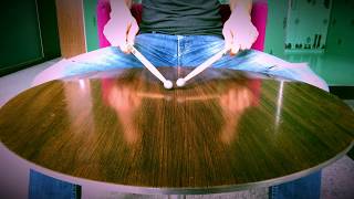 Percussion Solo on harmonic table in Hotel Room