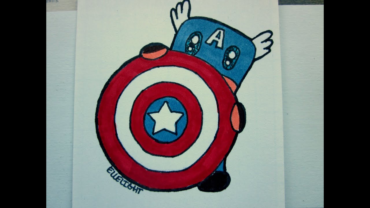 MARVEL Captain America Doodle Elle Light YouTube