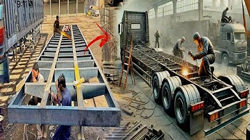 Unbelievable Work! Full Truck Body Converted Into a Trailer – Complete Manufacturing Process 