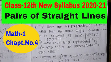 Class-12th / Pairs Of Straight Lines  / find  Acute Angle between two lines