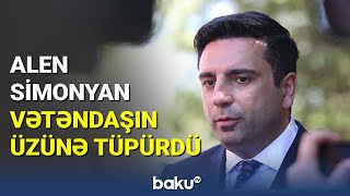 Alen Simonyan Vətəndaşın Üzünə Tüpürdü - Baku Tv