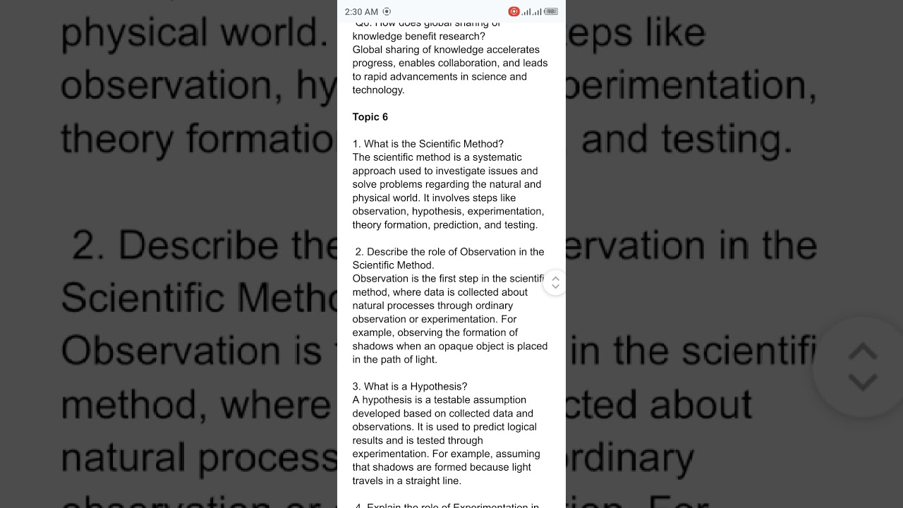 Physics Class 9 Chapter 9 Nature of science New book Easy notes 