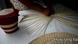 エクアドル ハット(パナマ帽)　伝統の織り技術の現場　Ecuador Hat (Panama Hat) Traditional weaving technique by hand