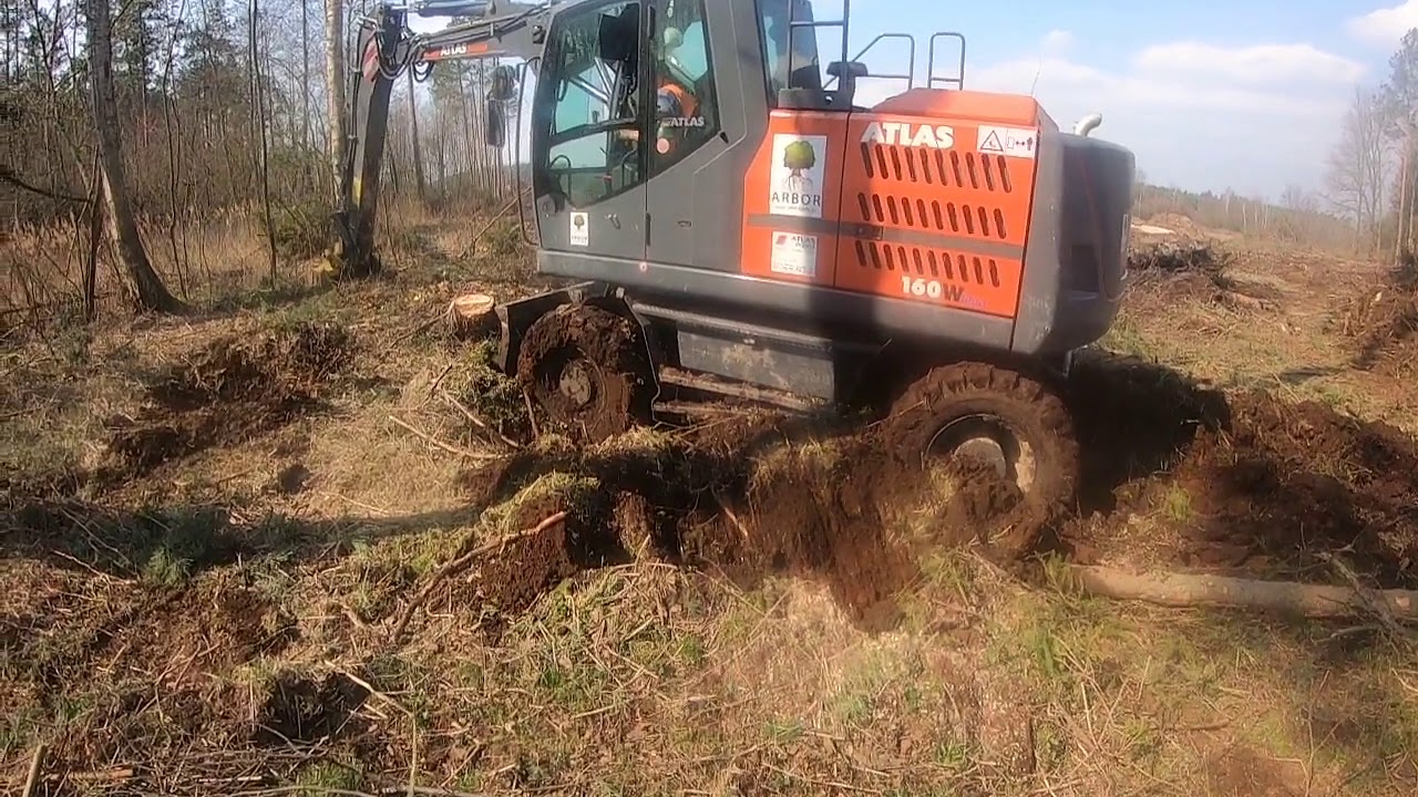 KOPARKA KOŁOWA I TORF / Atlas 160W / FORESTRY WORK