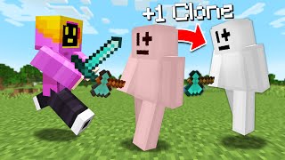 Minecraft Manhunt, But Taking Damage Creates Clones...