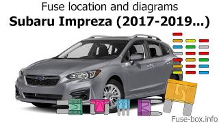 Fuse box location and diagrams: Subaru Impreza (2017-2019...) Subaru Impreza Fuse Box Location