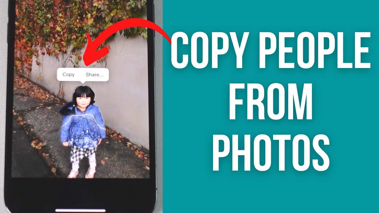 How do you copy a person from a picture on iPhone?