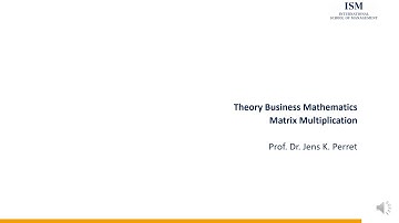 Business Mathematics - Matrix Multiplication