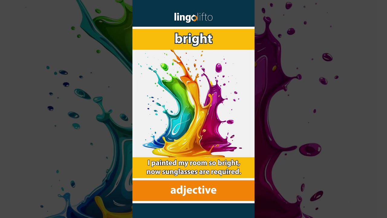 🇬🇧 Bright Meaning : Flash Card : Learn English Vocabulary