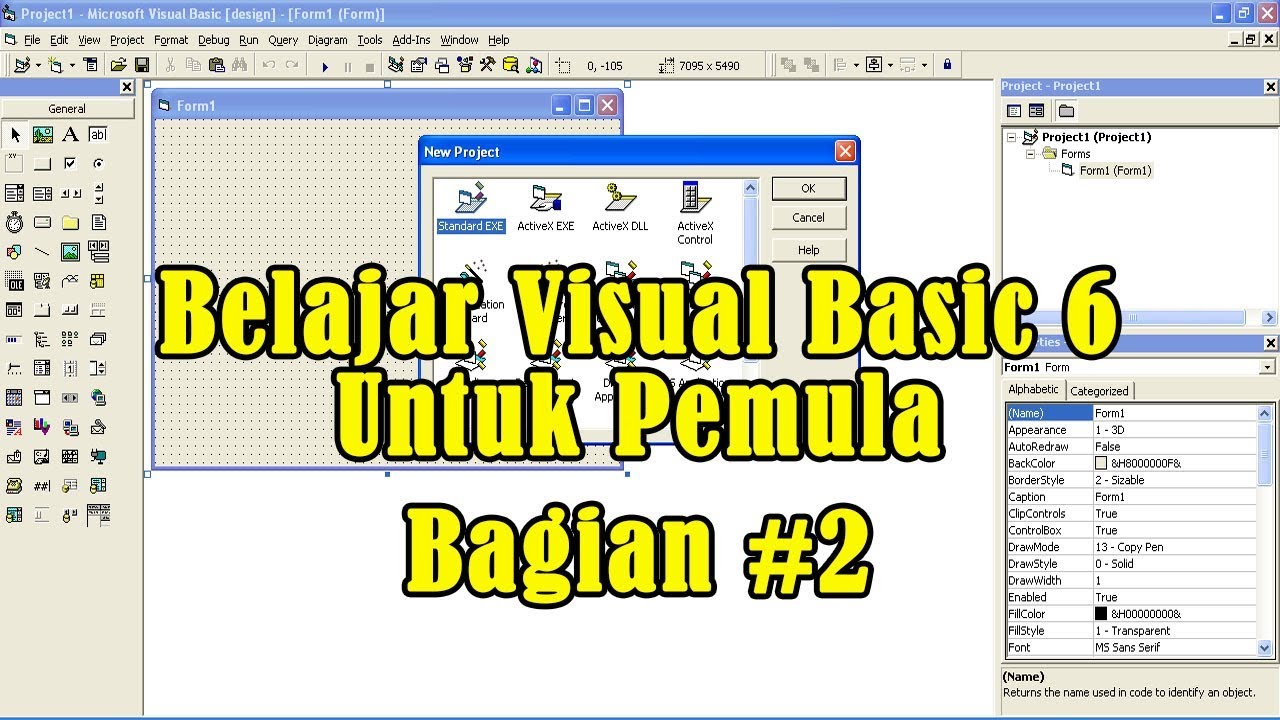 Belajar Visual Basic 6 Untuk Pemula Bagian 2 - YouTube