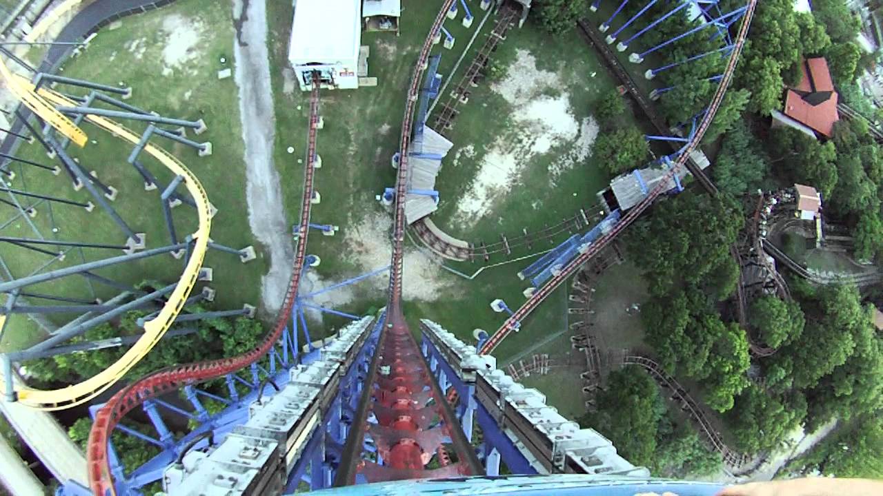 Reverse Mr Freeze Roller Coaster - YouTube