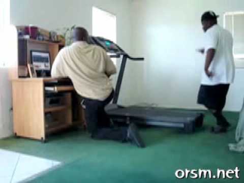guy falling off a treadmill
