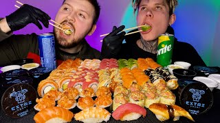 Мукбанг Роллы 🍣 | 100 Роллов На 100 Тысяч