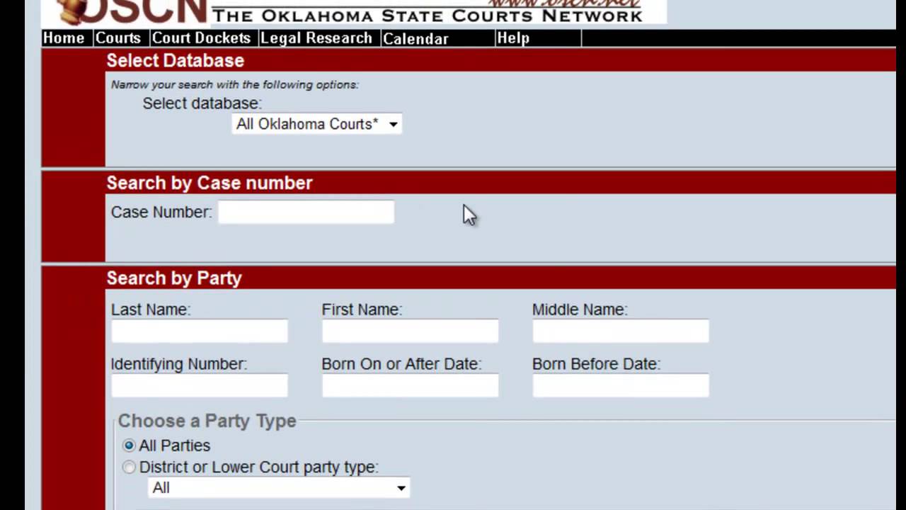 Free Oklahoma Court Records Search YouTube