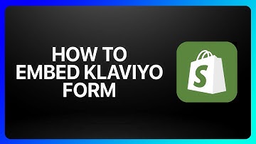 How To Embed Klaviyo Form On Shopify Tutorial