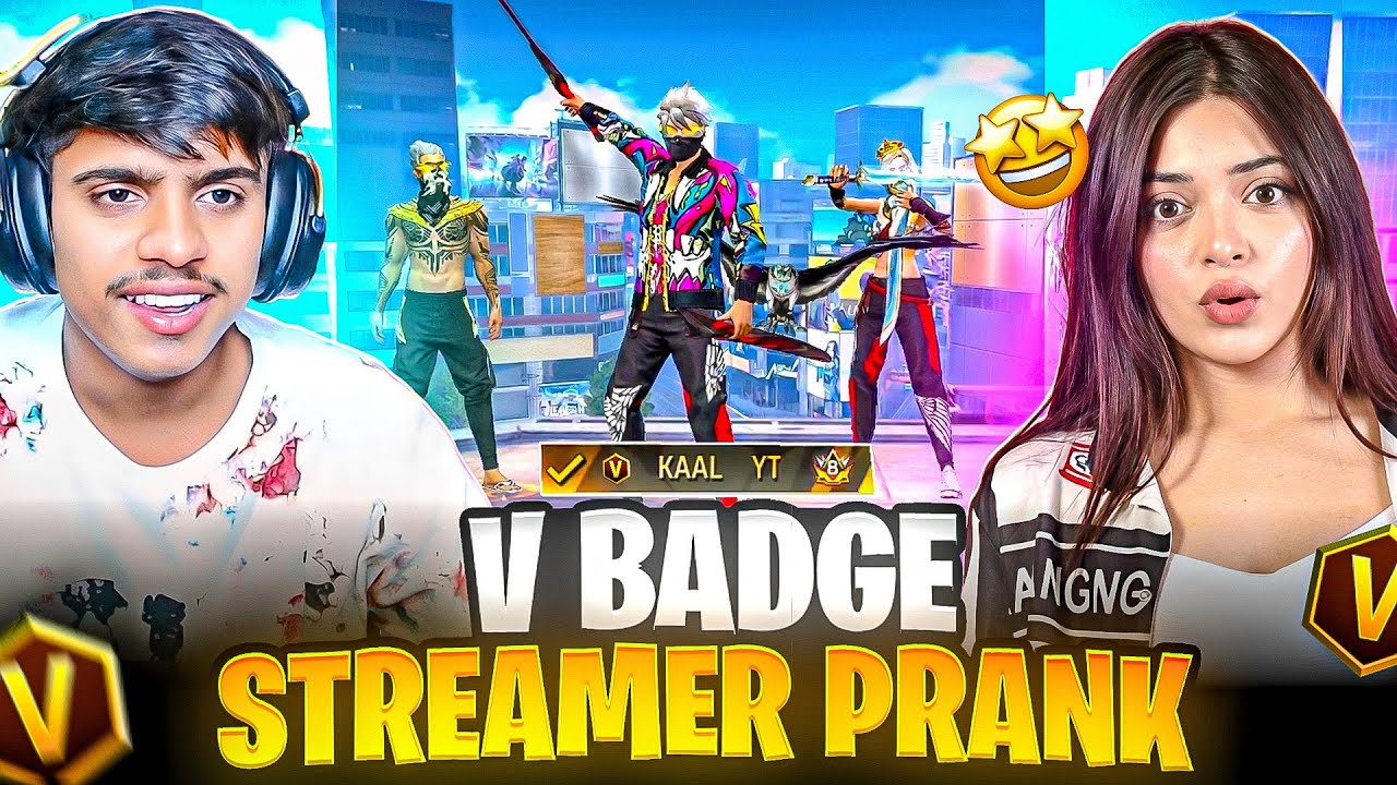 CUTE V BADGE GRIL STREAMER VS KAAL YT ON CS RANKED😱 1 VS 4 👿 GARENA FREE 🔥 