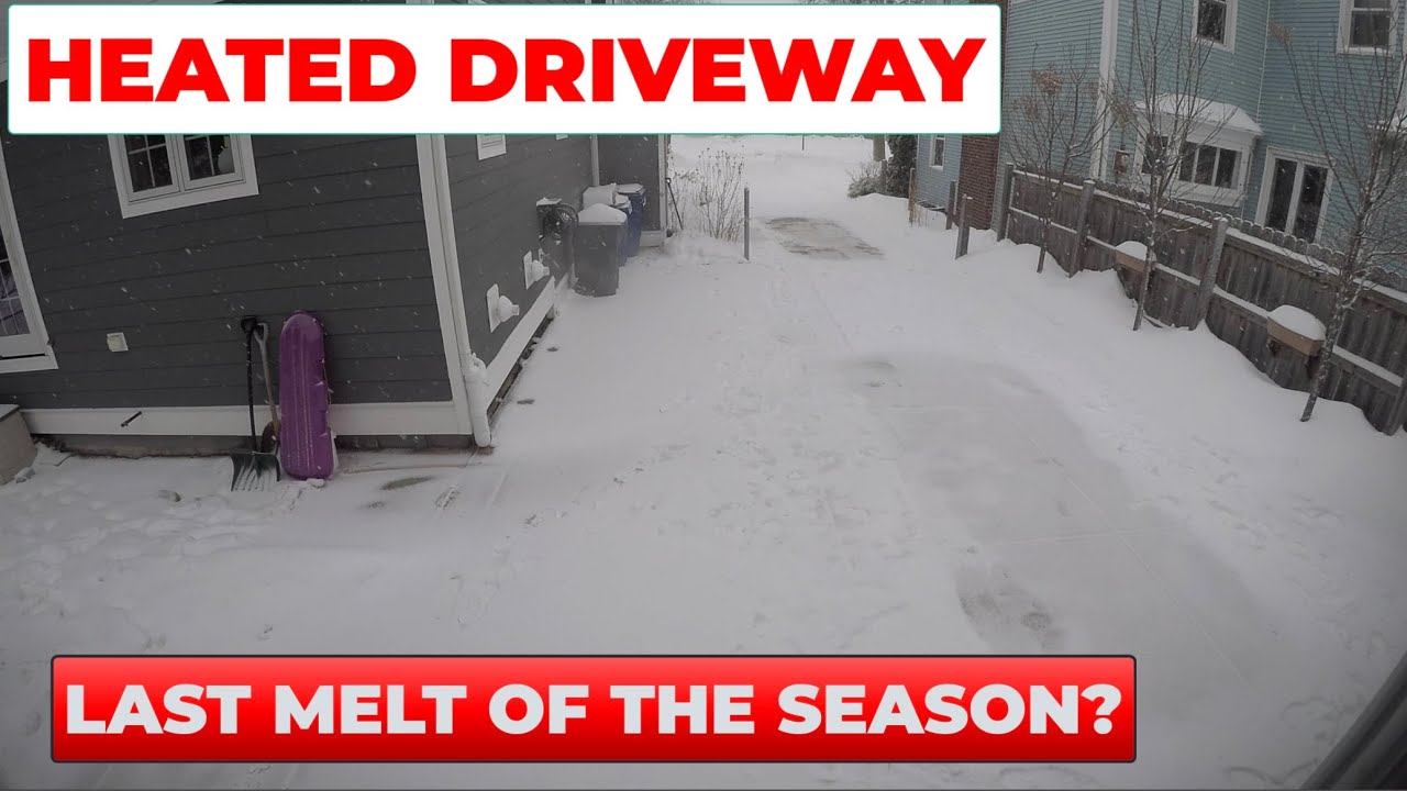 Heated Driveway: Last Snow Melt Time Lapse Of The 2020-2021 Winter ...