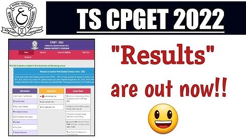 TS CPGET 2022 Results are out now😃||TS CPGET Results.