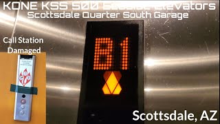 *Damaged Call Station* Kone KSS 500 Ecodisc Elevators @ South Garage, Scottsdale, AZ