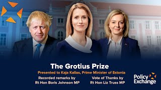 Grotius Prize presented to Kaja Kallas, Prime Minister of Estonia with remarks from Liz Truss