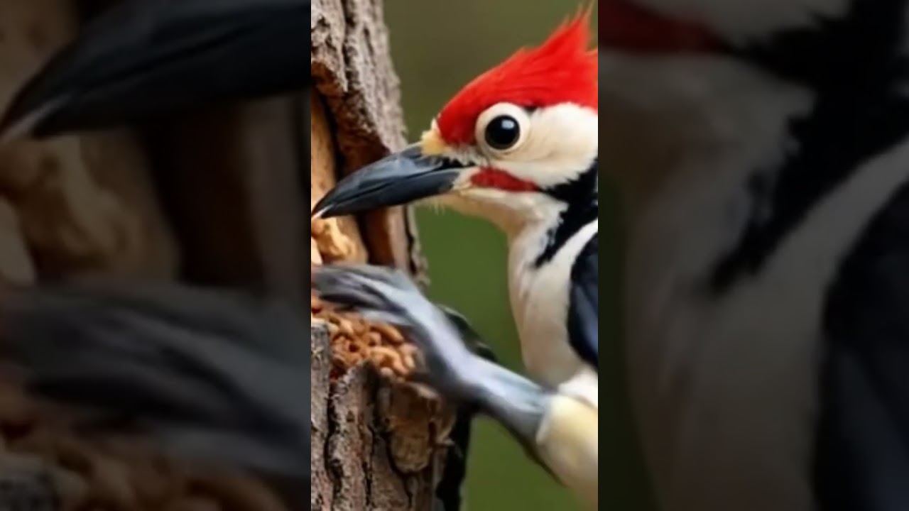 Woodpacker tree cutting animated video 