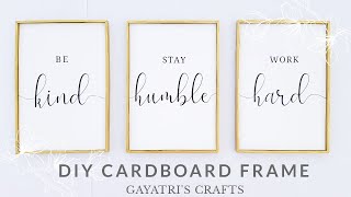 DIY Cardboard Frames I Easy Frame Diy Room Decore