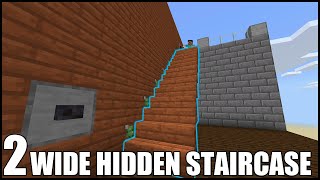 2 Wide Hidden Staircase in Minecraft Bedrock!