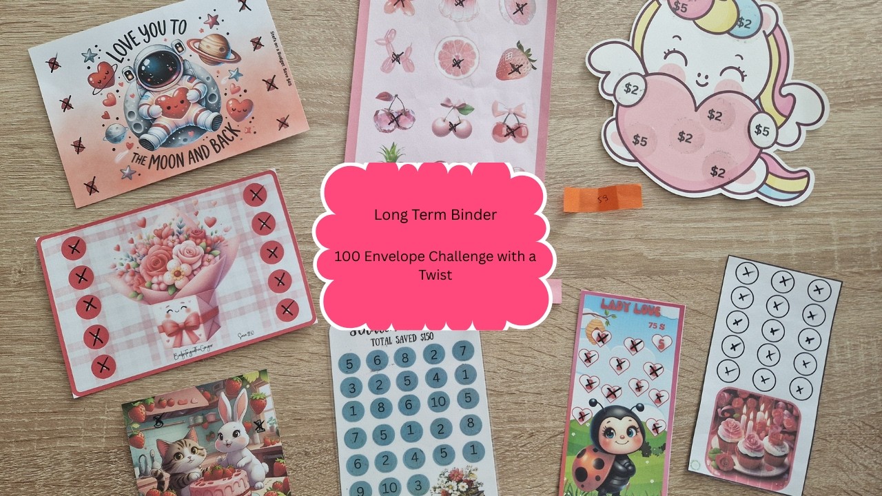 Cash Stuffing - Long Term Sinking Funds Binder | 100 Envelope Challenge with a Twist | February 3