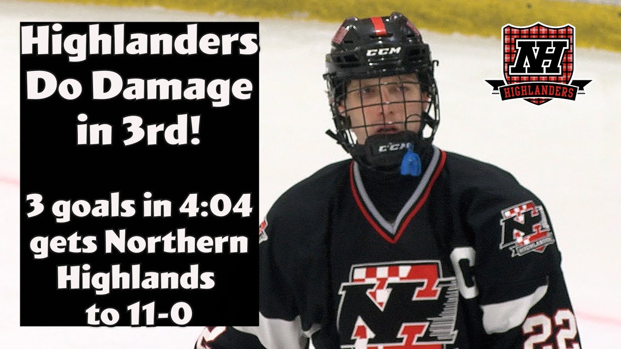 Northern Highlands 6 Middletown South 4 | HS Hockey | Highlanders 3 goals in 3rd