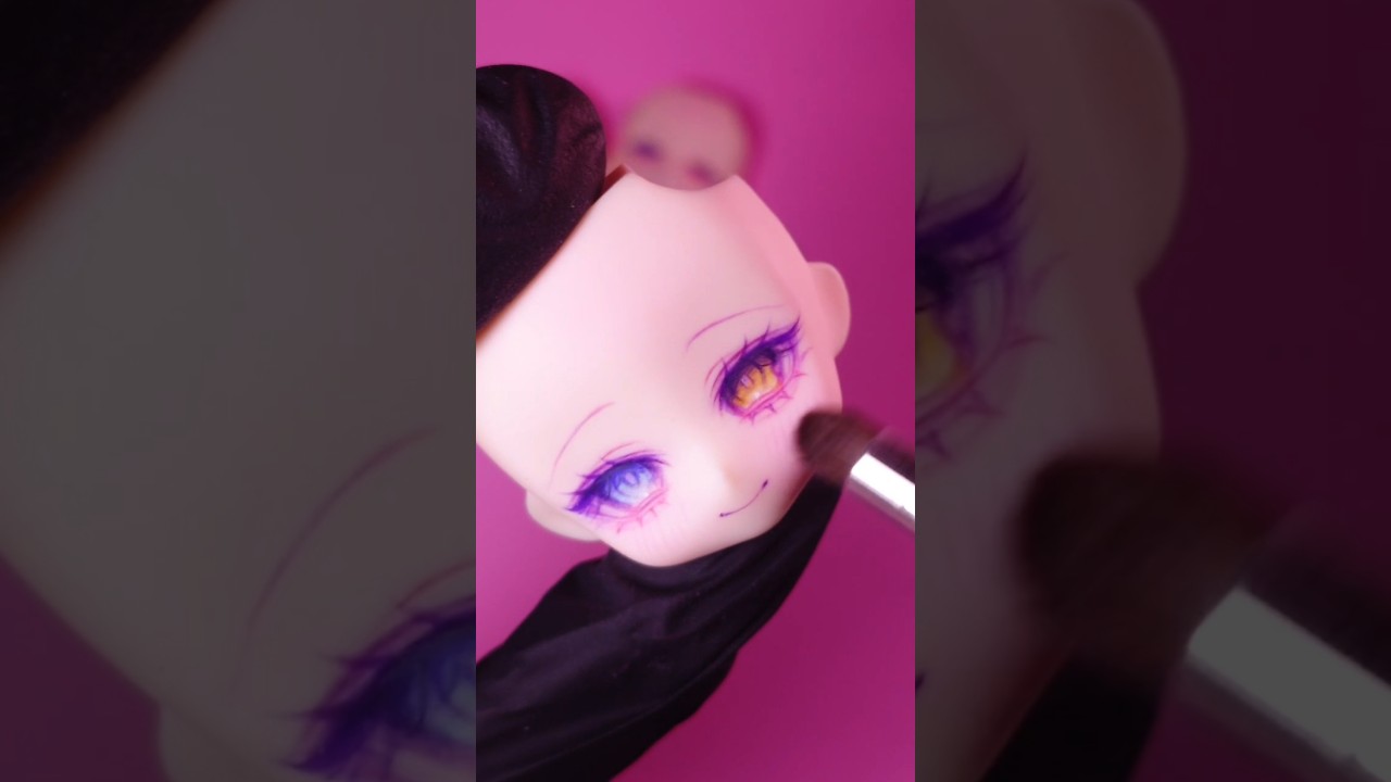 💓 How to apply blush to a doll 💓#dollmakeup #customdoll #doll #カスタムドール